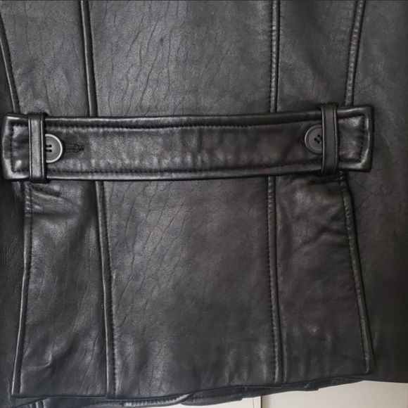 Genuine Leather Mark Alan Black Jacket. Size L - Picture 4 of 15